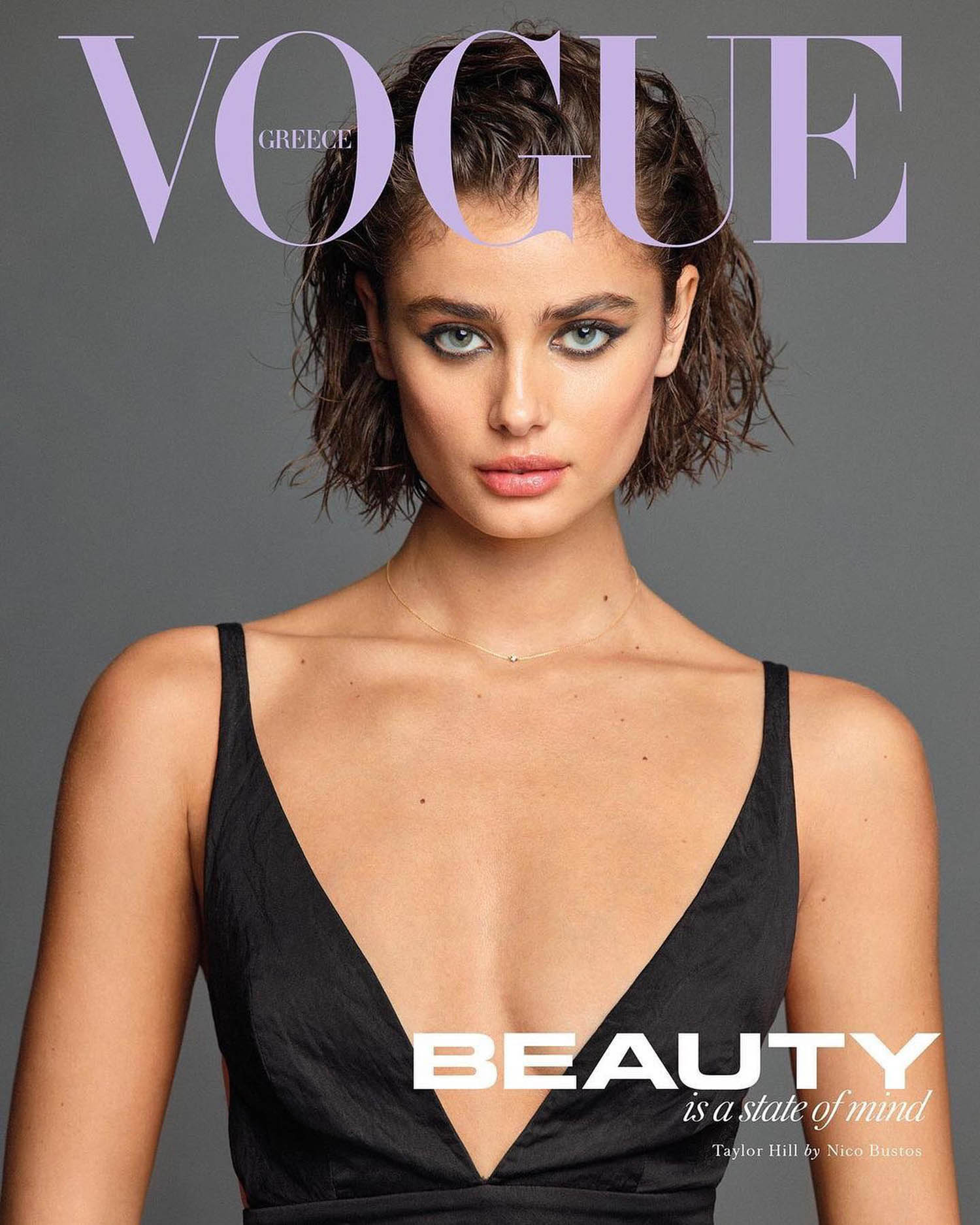Taylor Hill covers Vogue Greece January/February 2021 by Nico Bustos