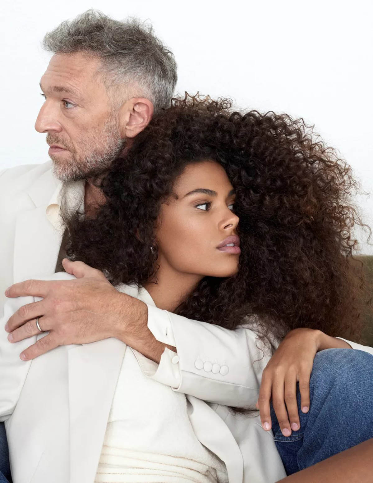 Vincent Cassel and Tina Kunakey cover Madame Figaro February 5th, 2021 by Dant Studio