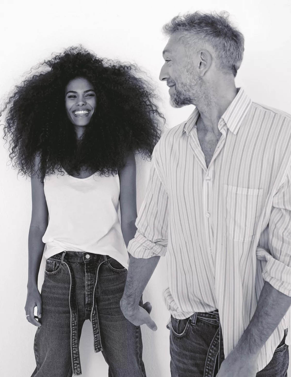 Vincent Cassel and Tina Kunakey cover Madame Figaro February 5th, 2021 by Dant Studio