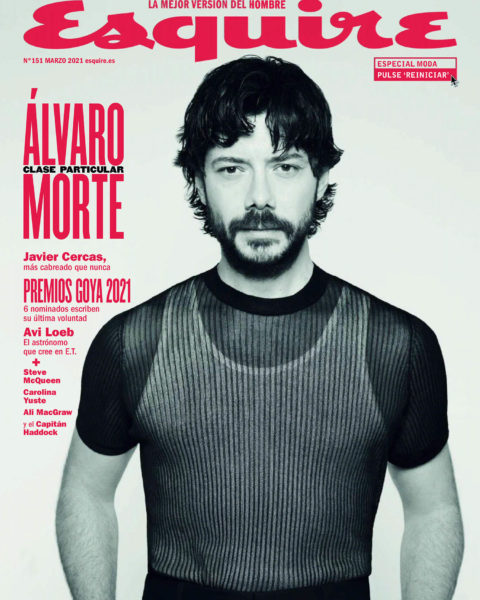 Álvaro Morte covers Esquire Spain March 2021 by Papo Waisman
