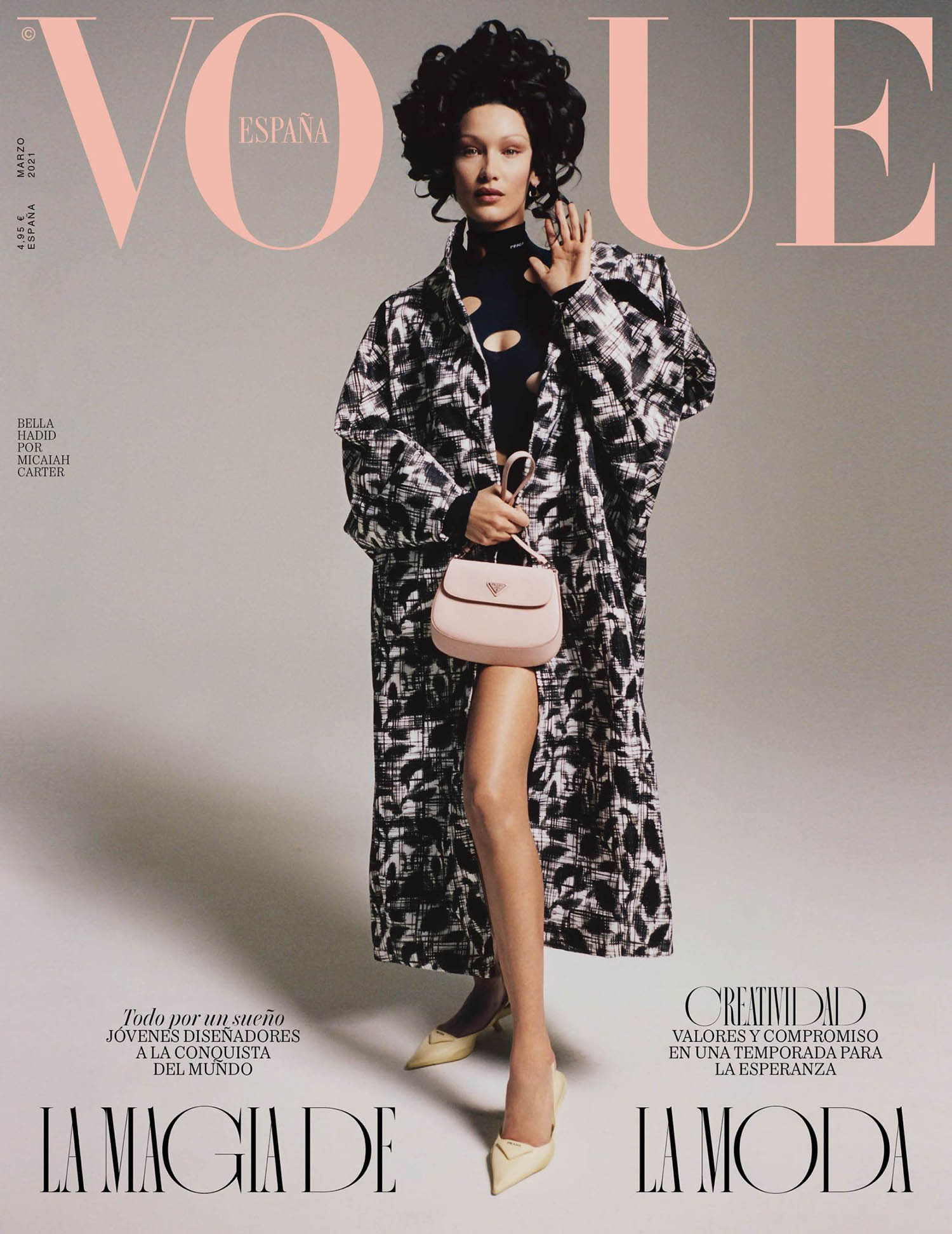 Bella Hadid covers Vogue Spain March 2021 by Micaiah Carter
