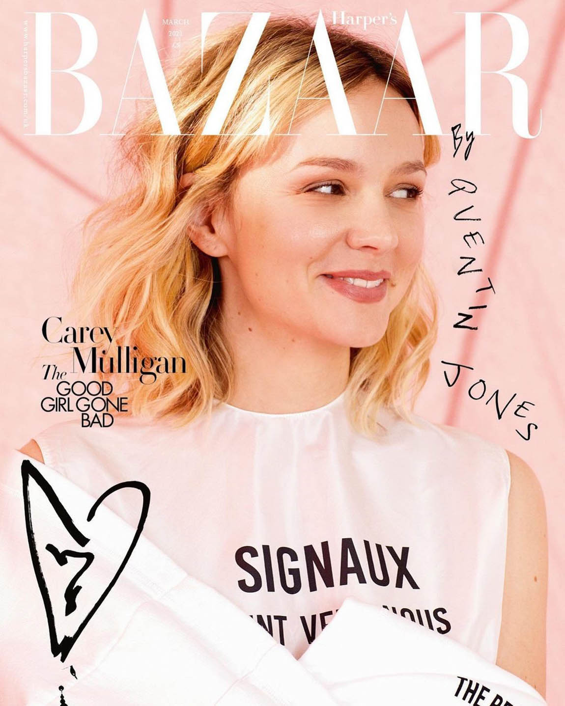 Carey Mulligan covers Harper’s Bazaar UK March 2021 by Quentin Jones