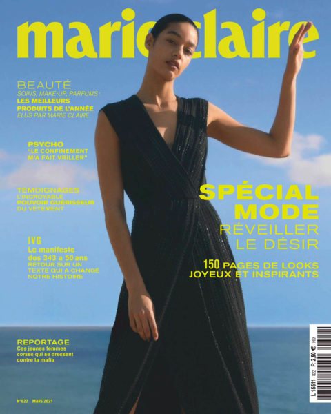Damaris Goddrie covers Marie Claire France March 2021 by Jesse Laitinen
