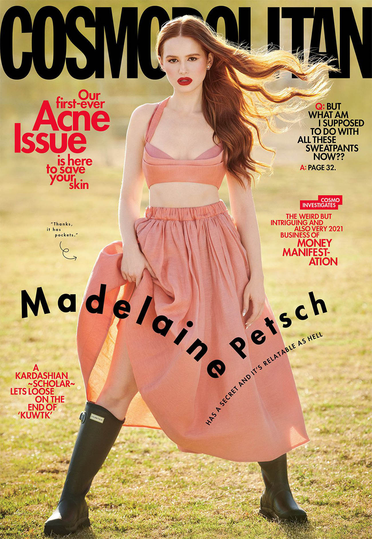 Madelaine Petsch covers Cosmopolitan US March 2021 by Eric Ray Davidson