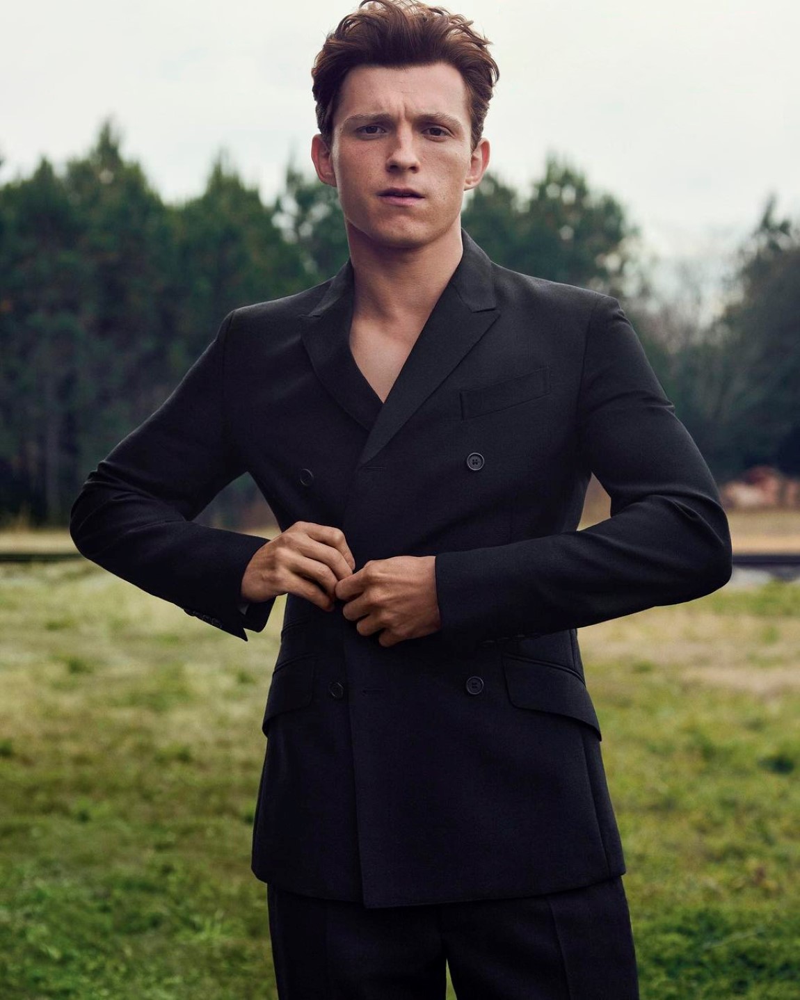 Tom Holland covers Esquire US March 2021 by Robbie Fimmano