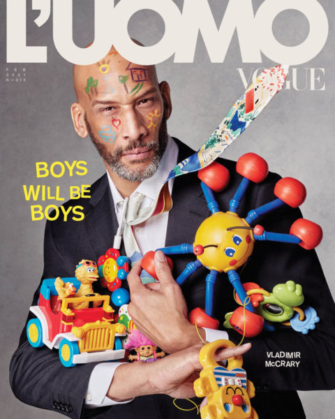 Vladimir McCrary covers L’Uomo Vogue Issue 10 by Julien Martinez Leclerc