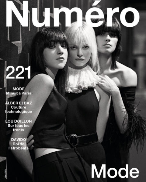 Zso Varju, Topsy and Antonia Przedpelski cover Numéro March 2021 by Dominique Issermann