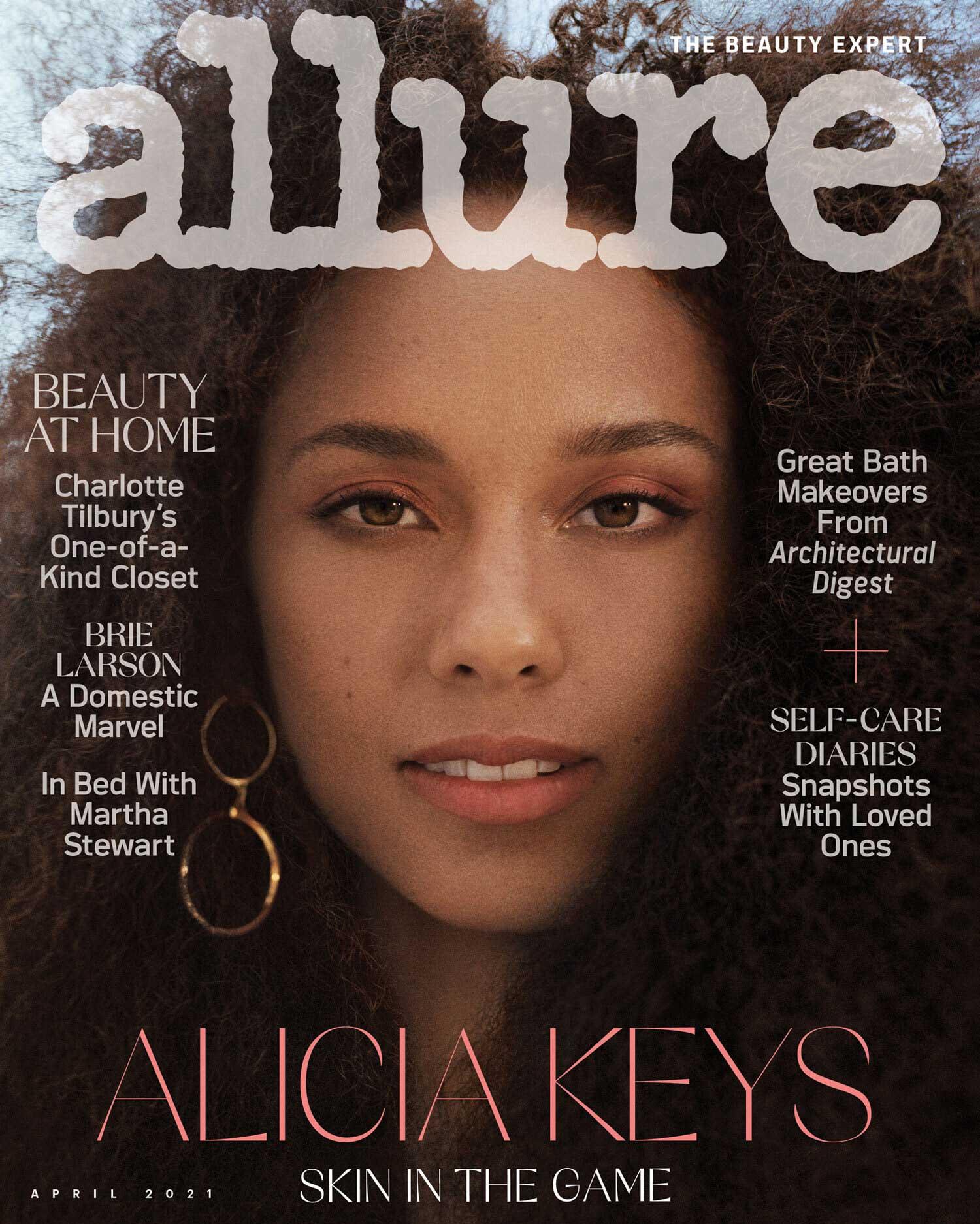 Alicia Keys covers Allure US April 2021 by Daria Kobayashi Ritch