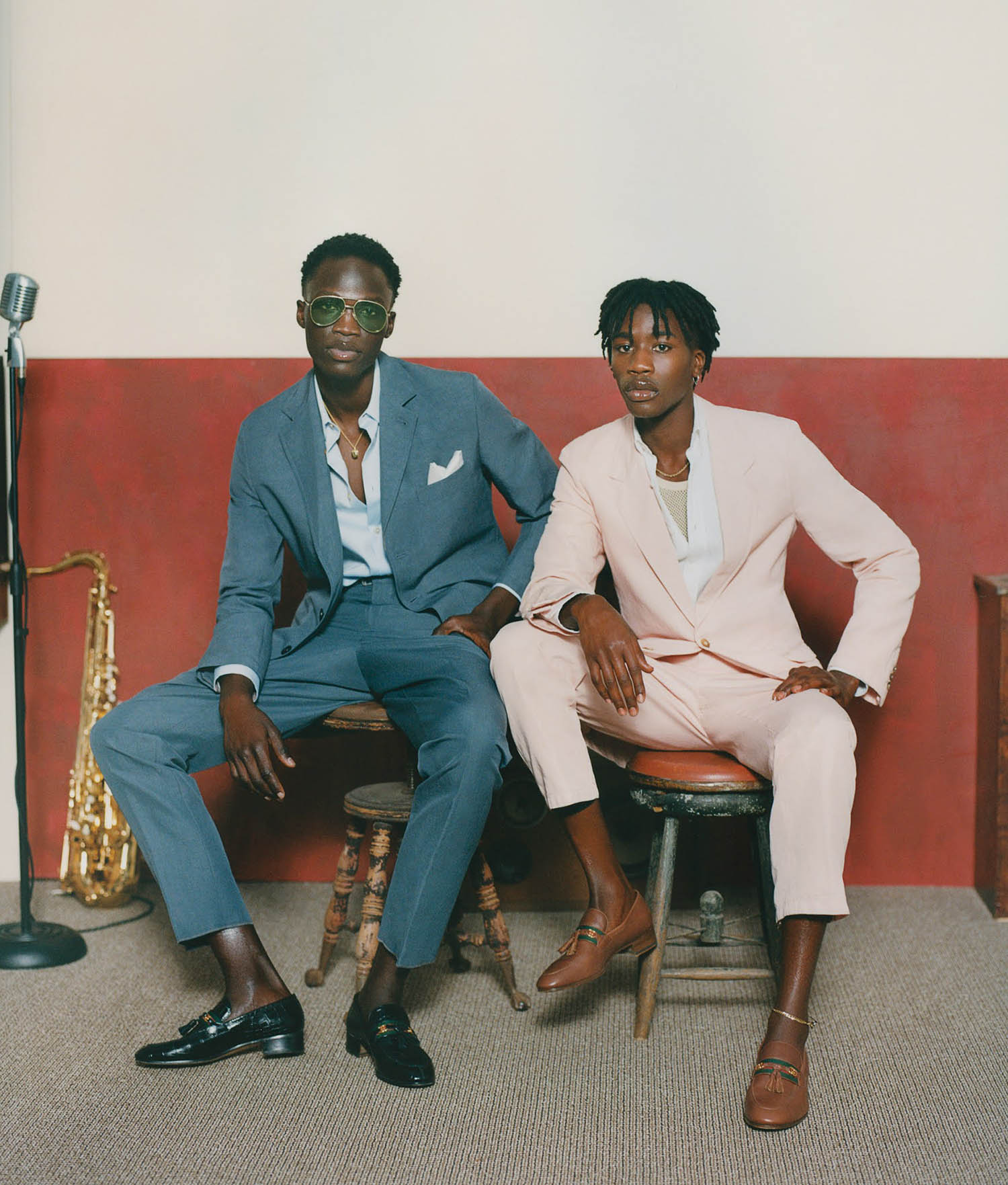 Cheikh Tall and Cloud Modi by Philip-Daniel Ducasse for WSJ. Magazine Spring 2021 Men’s Style