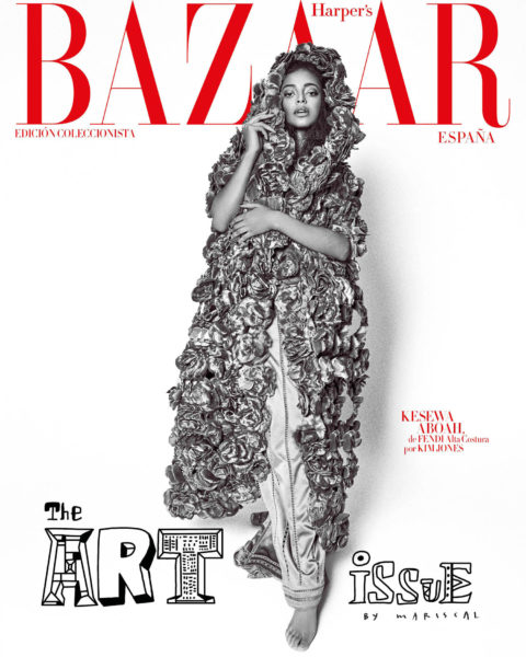 Kesewa Aboah covers Harper’s Bazaar Spain April 2021 by Rosa Copado