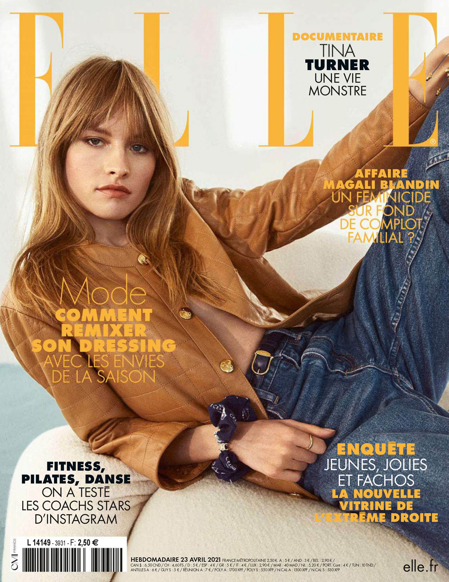 Klara Kristin covers Elle France April 23rd, 2021 by Ceen Wahren