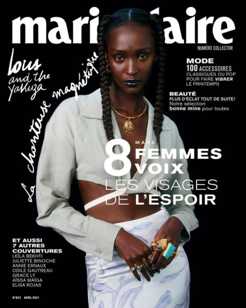 Lous and the Yakuza covers Marie Claire France April 2021 by Corentin Leroux
