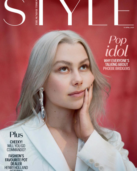 Phoebe Bridgers covers The Sunday Times Style April 11th, 2021 by Olivia Malone