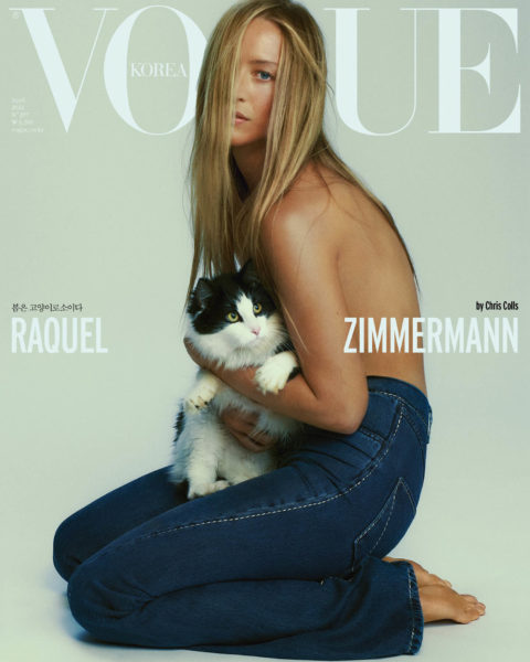 Raquel Zimmermann covers Vogue Korea April 2021 by Chris Colls