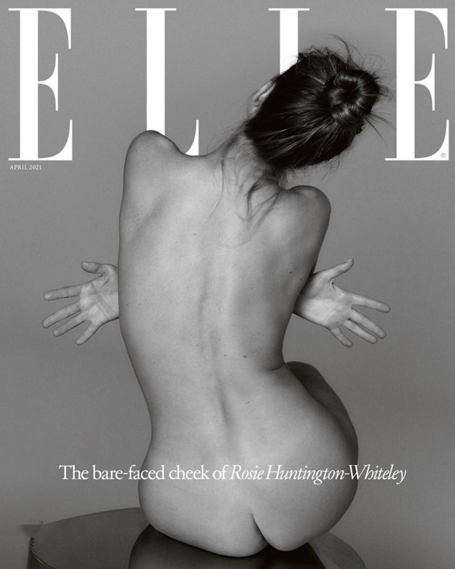 Rosie Huntington-Whiteley covers Elle UK April 2021 by Quentin Jones