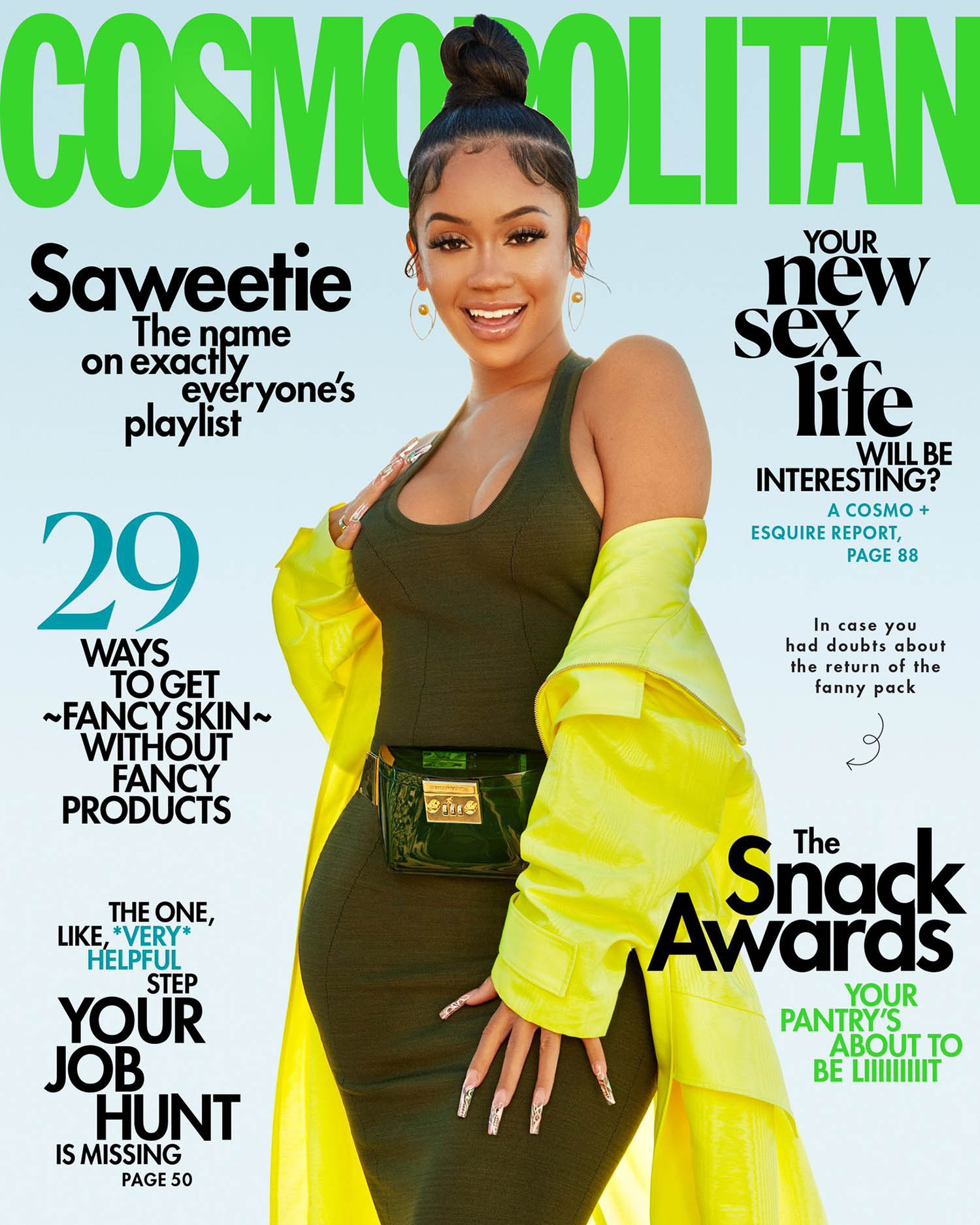 Saweetie covers Cosmopolitan US April 2021 by Dennis Leupold