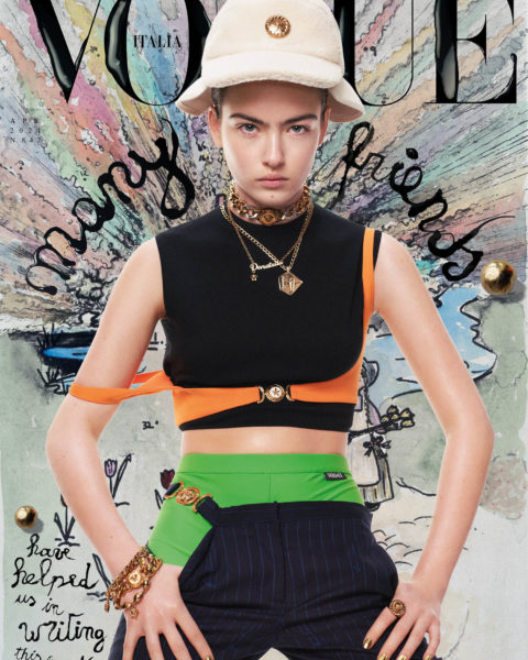 Stella Jones covers Vogue Italia April 2021 by David Sims