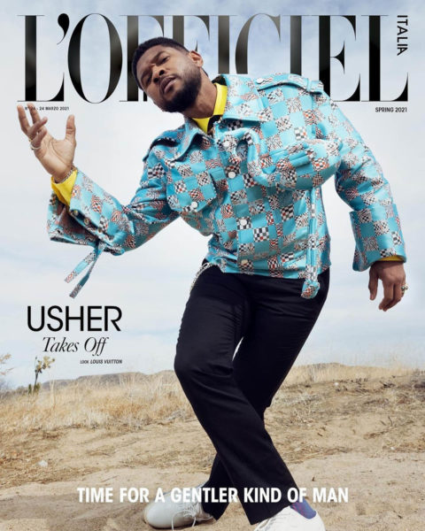 Usher covers L’Officiel Hommes Italia Issue 26 Digital Edition by Djeneba Aduayom