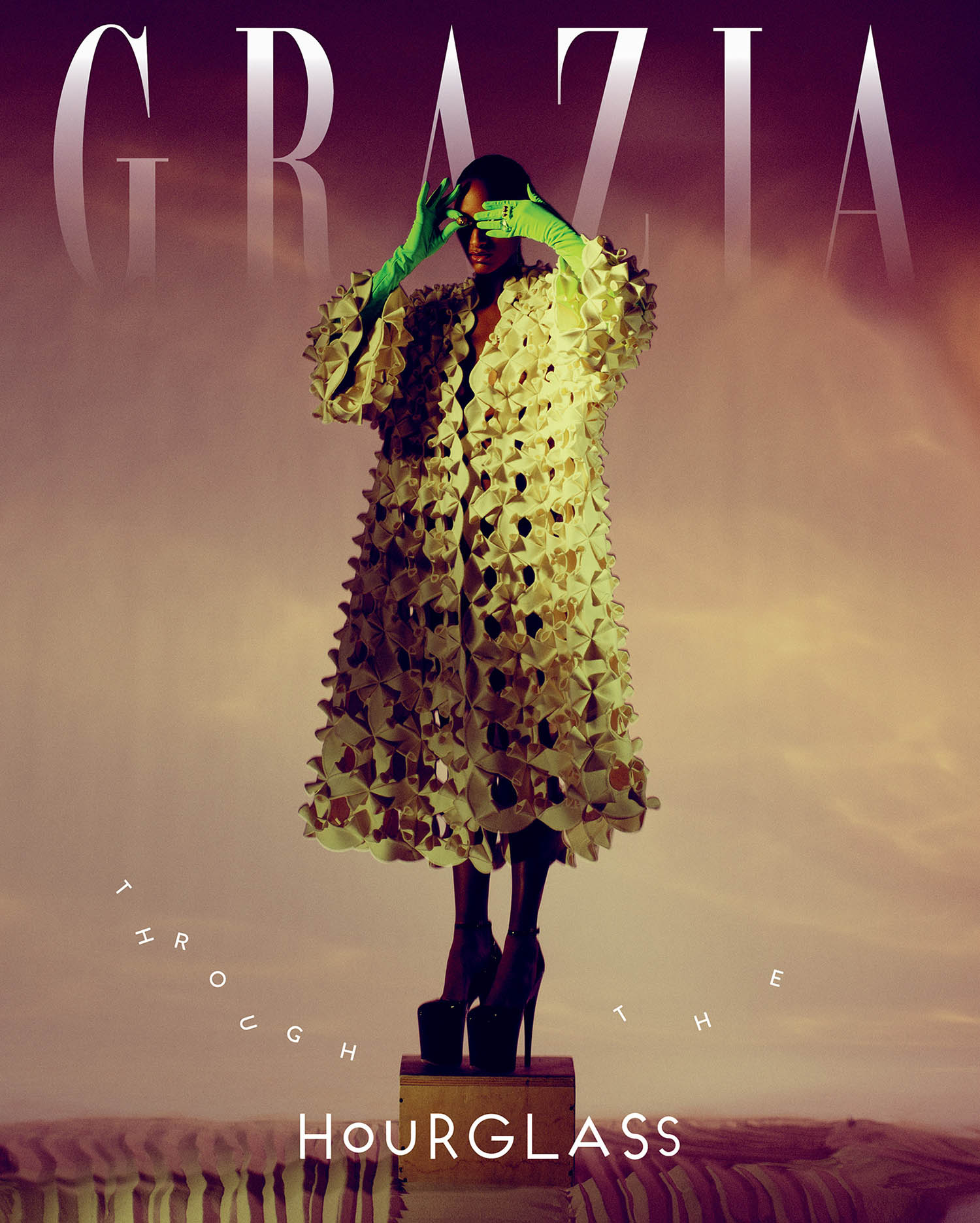Emmanuelle Lacou covers Grazia International Issue 9 2021 by Paul Morel
