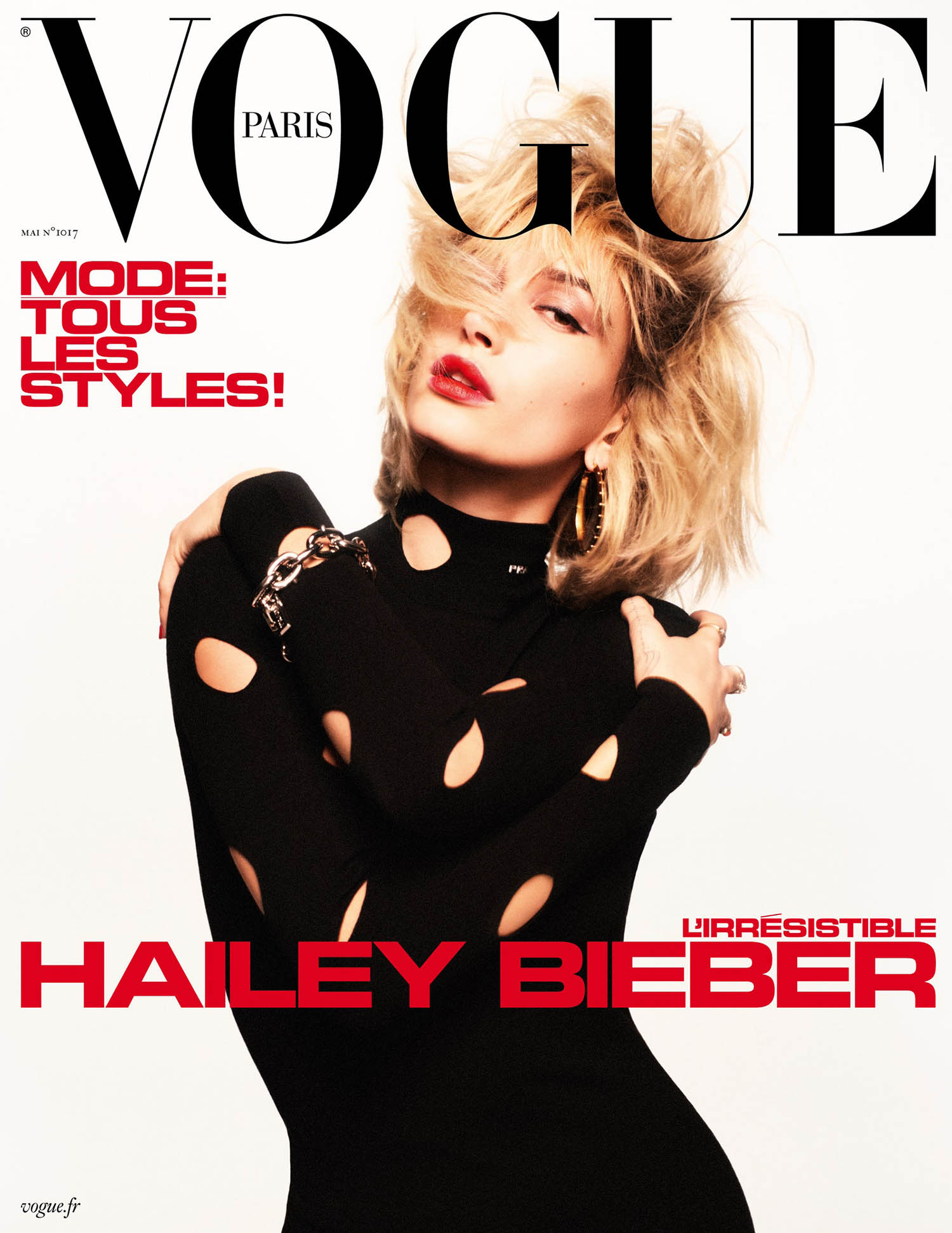 Hailey Bieber covers Vogue Paris May 2021 by David Sims