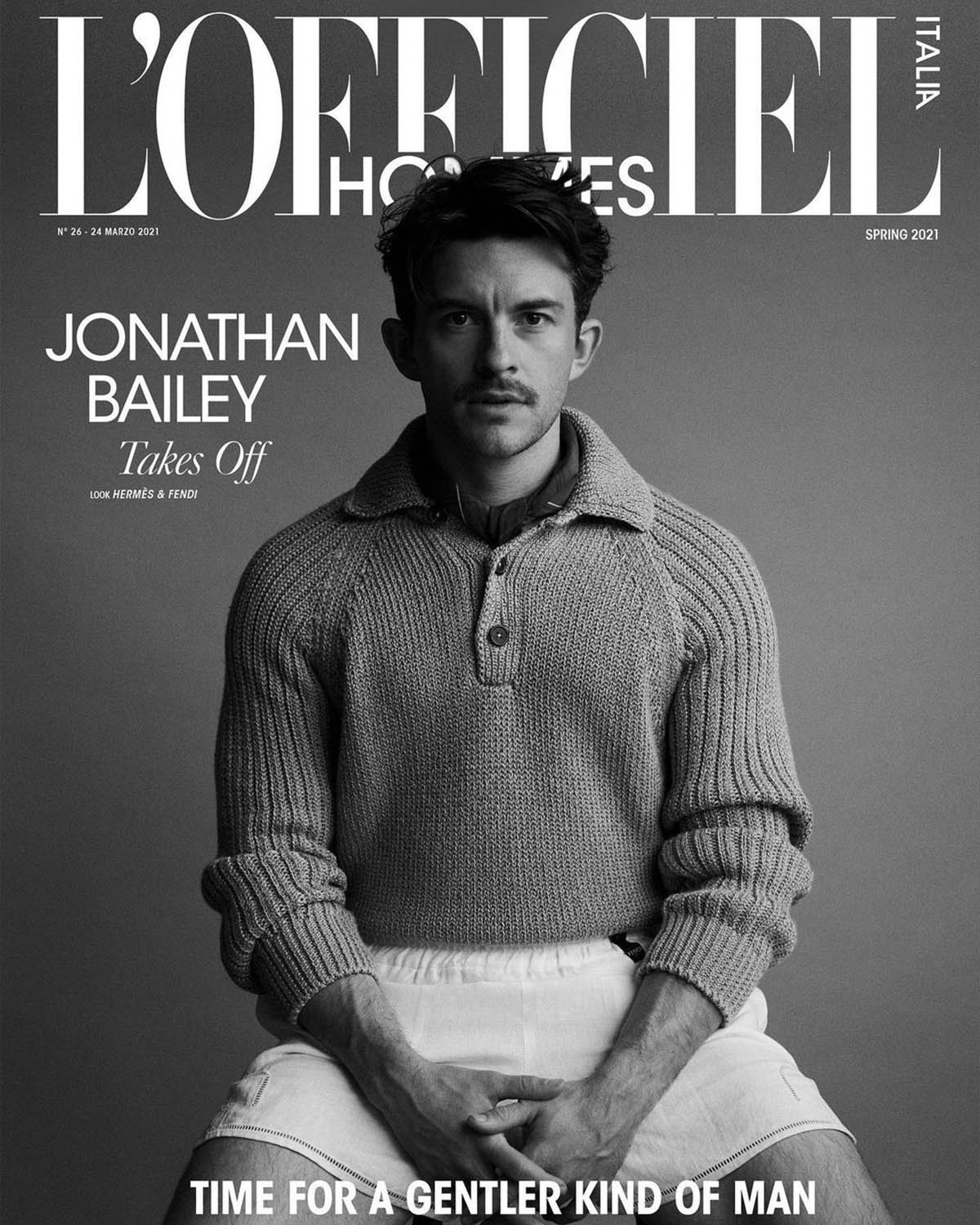 Jonathan Bailey covers L’Officiel Hommes Italia Issue 26 Digital Edition by Jason Hetherington