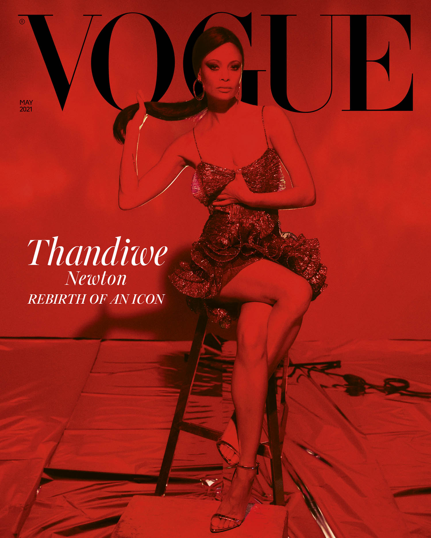 Thandiwe Newton covers British Vogue May 2021 by Mikael Jansson