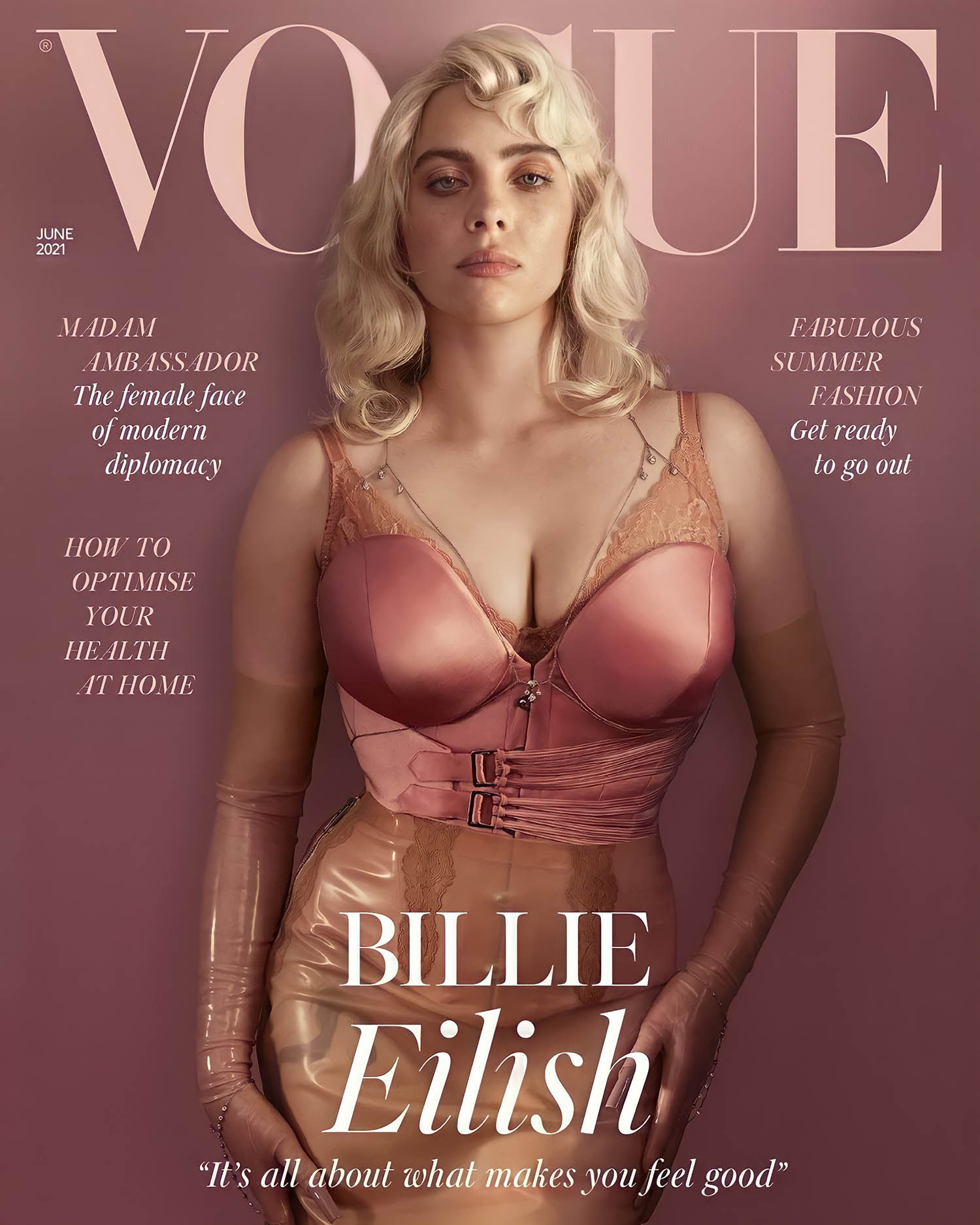 Billie Eilish covers British Vogue June 2021 by Craig McDean