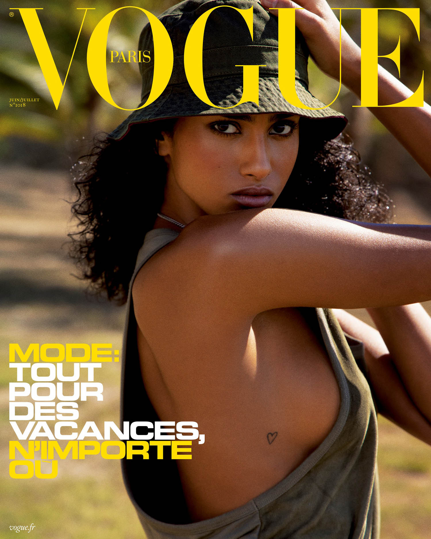 Imaan Hammam covers Vogue Paris June July 2021 by Inez and Vinoodh
