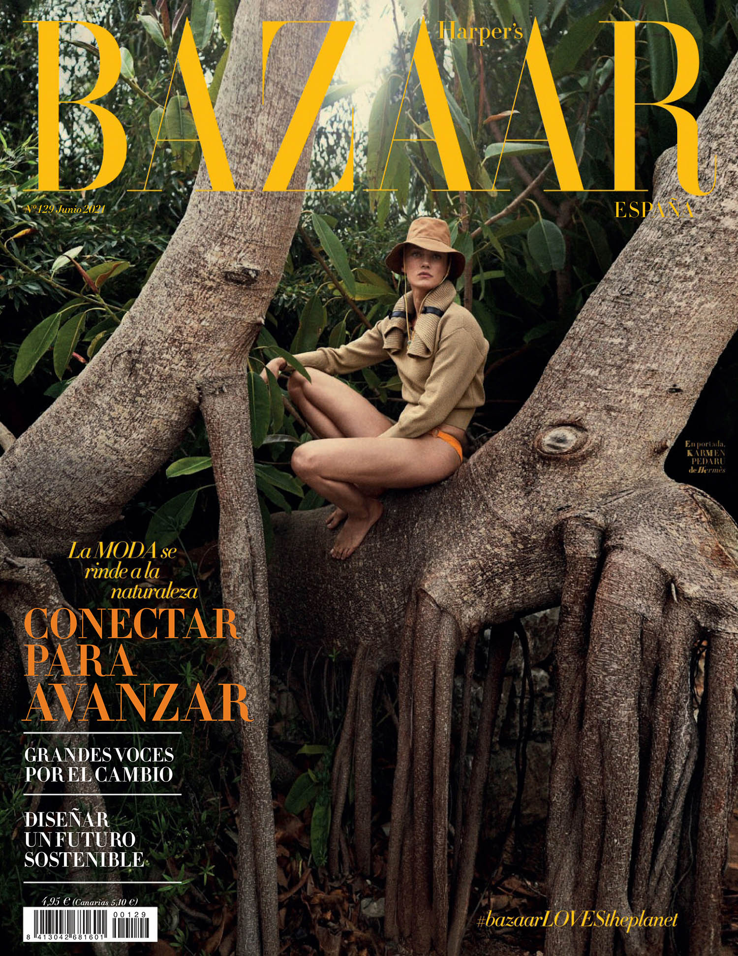 Karmen Pedaru covers Harper’s Bazaar Spain June 2021 by Xavi Gordo