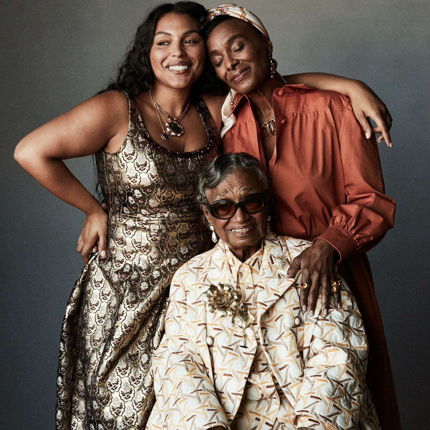 Paloma Elsesser and her family by Daniel Jackson for Vogue US June July 2021