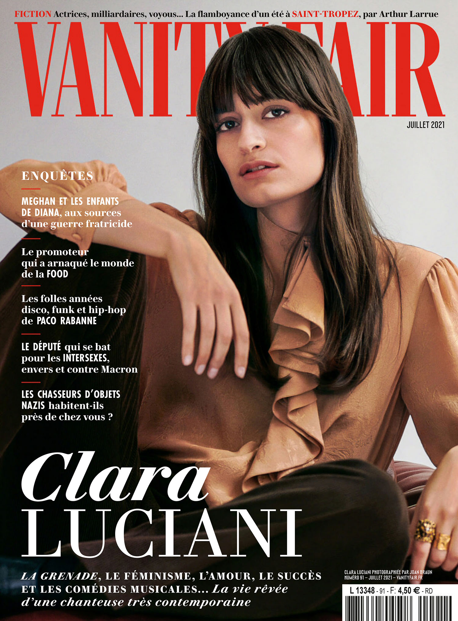 Clara Luciani covers Vanity Fair France July 2021 by Joan Braun