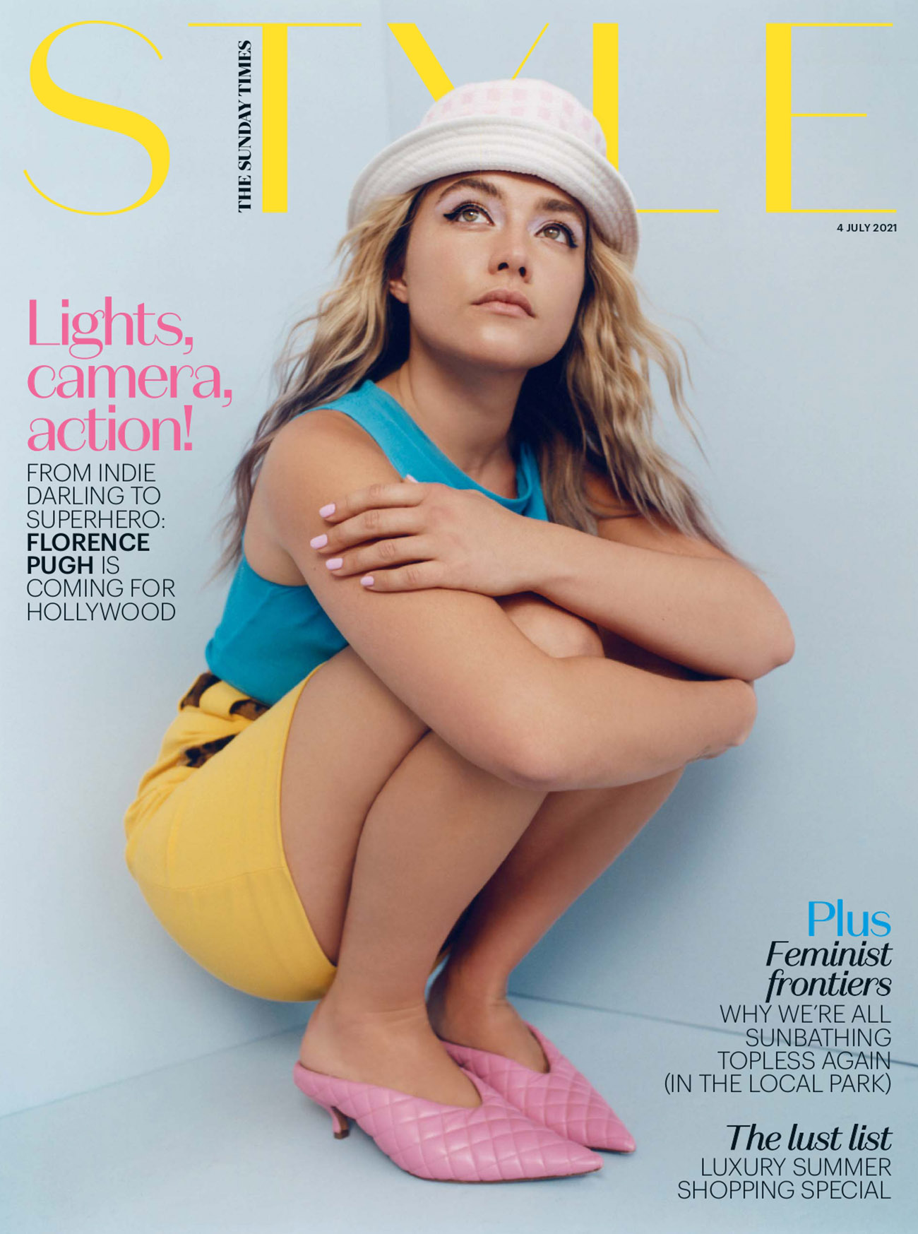 Florence Pugh covers The Sunday Times Style July 4th, 2021 by Juliette Cassidy