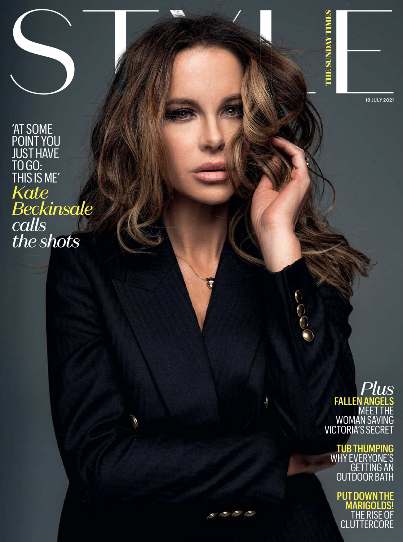 Kate Beckinsale covers The Sunday Times Style July 18th, 2021 by Damon Baker
