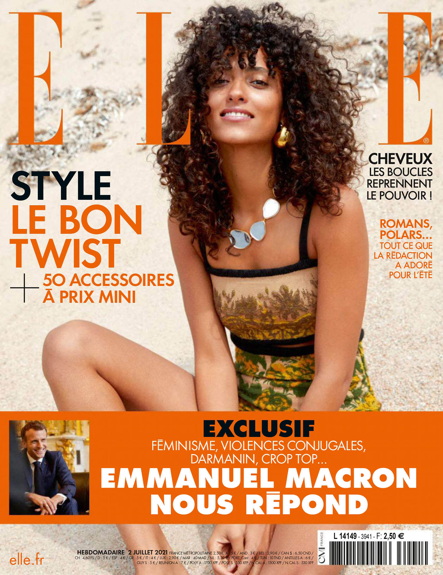 Mélodie Vaxelaire covers Elle France July 2nd, 2021 by Sam Hendel