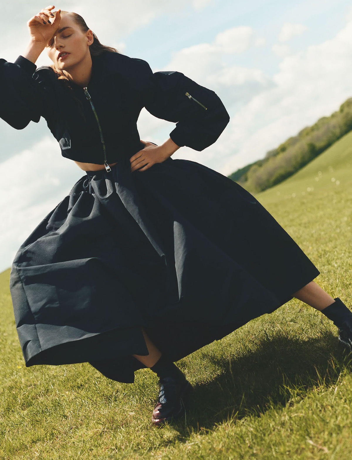 Fran Summers by Scott Trindle for British Vogue August 2021