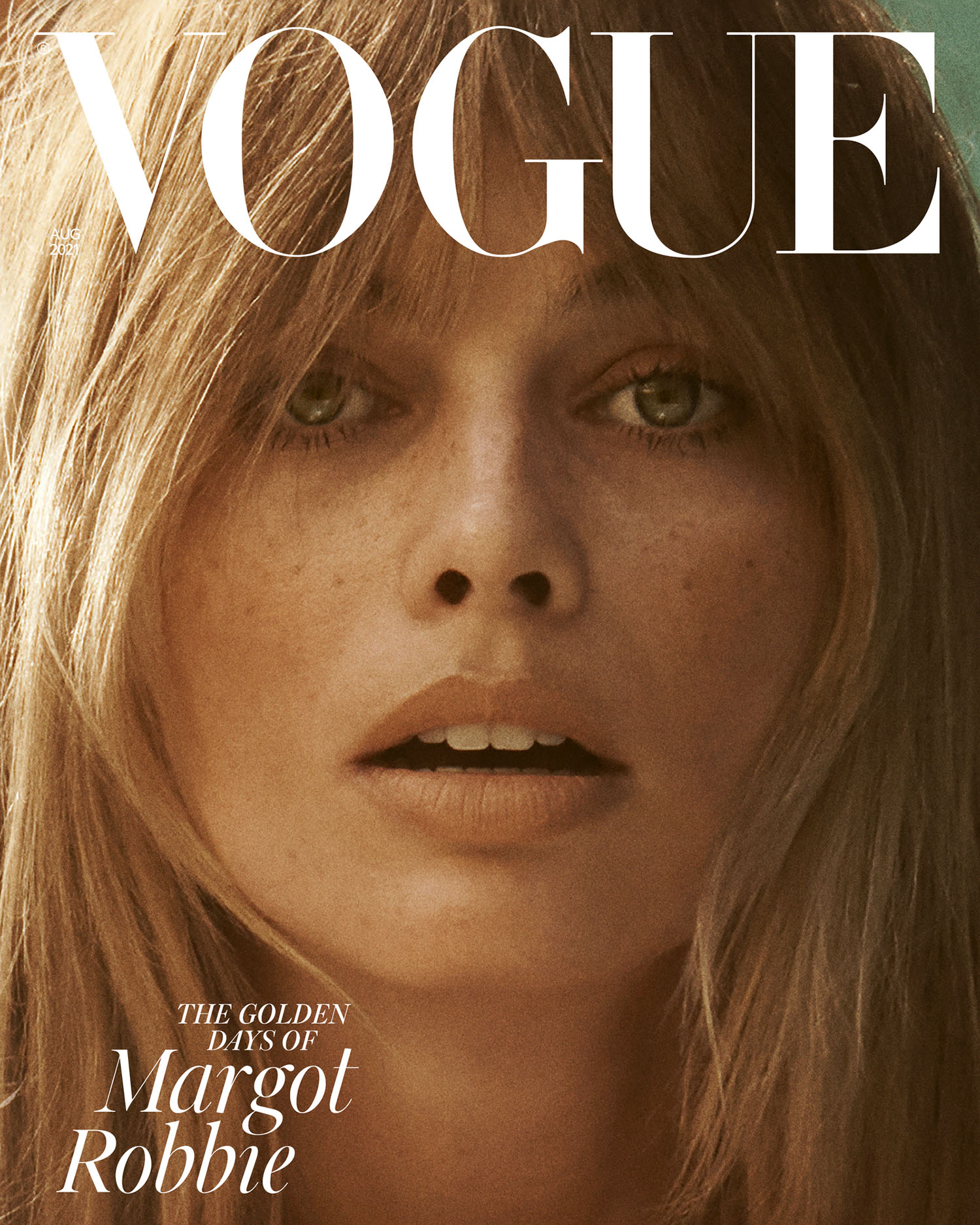 Margot Robbie covers British Vogue August 2021 by Lachlan Bailey
