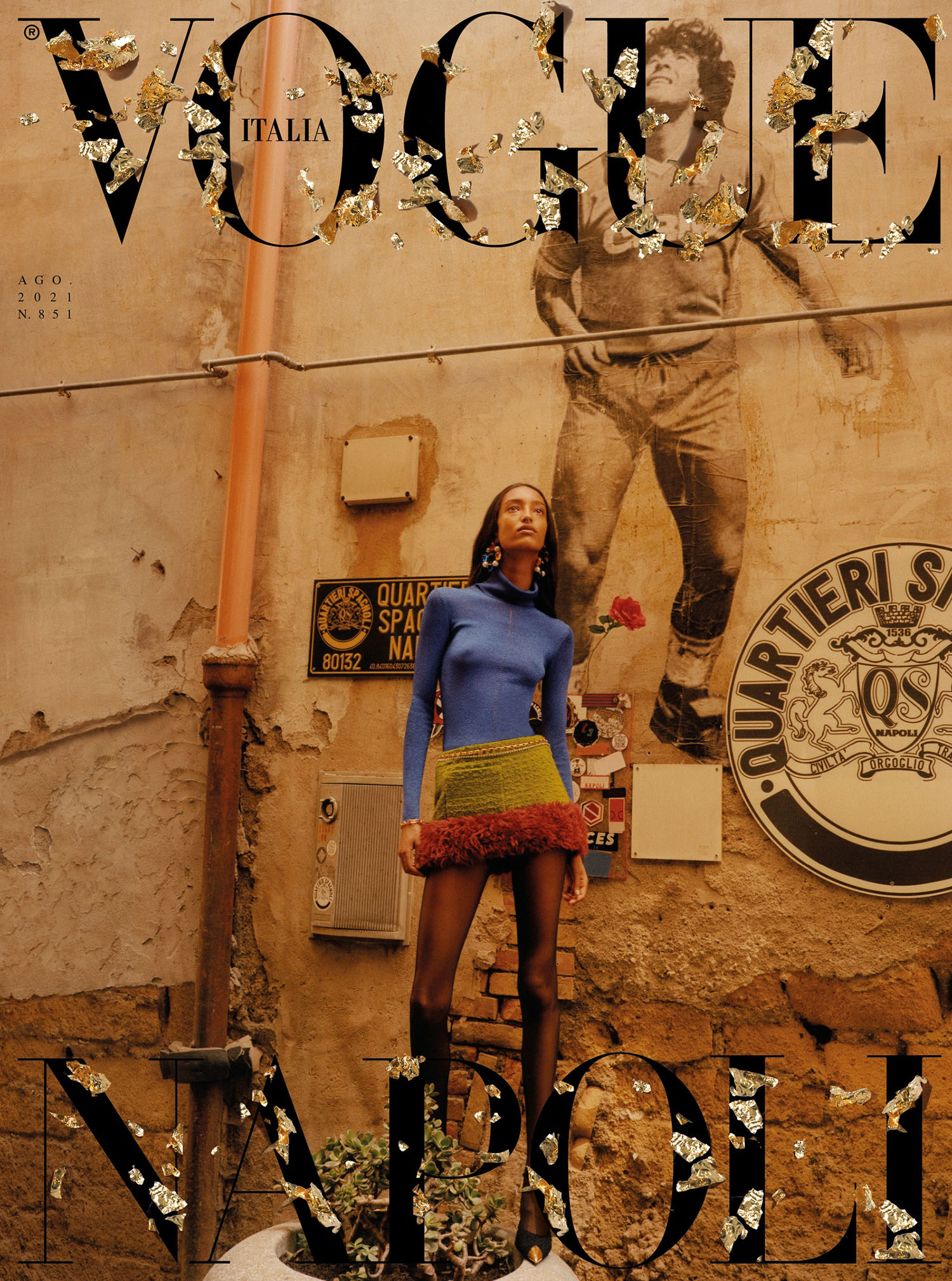 Mona Tougaard covers Vogue Italia August 2021 by Colin Dodgson