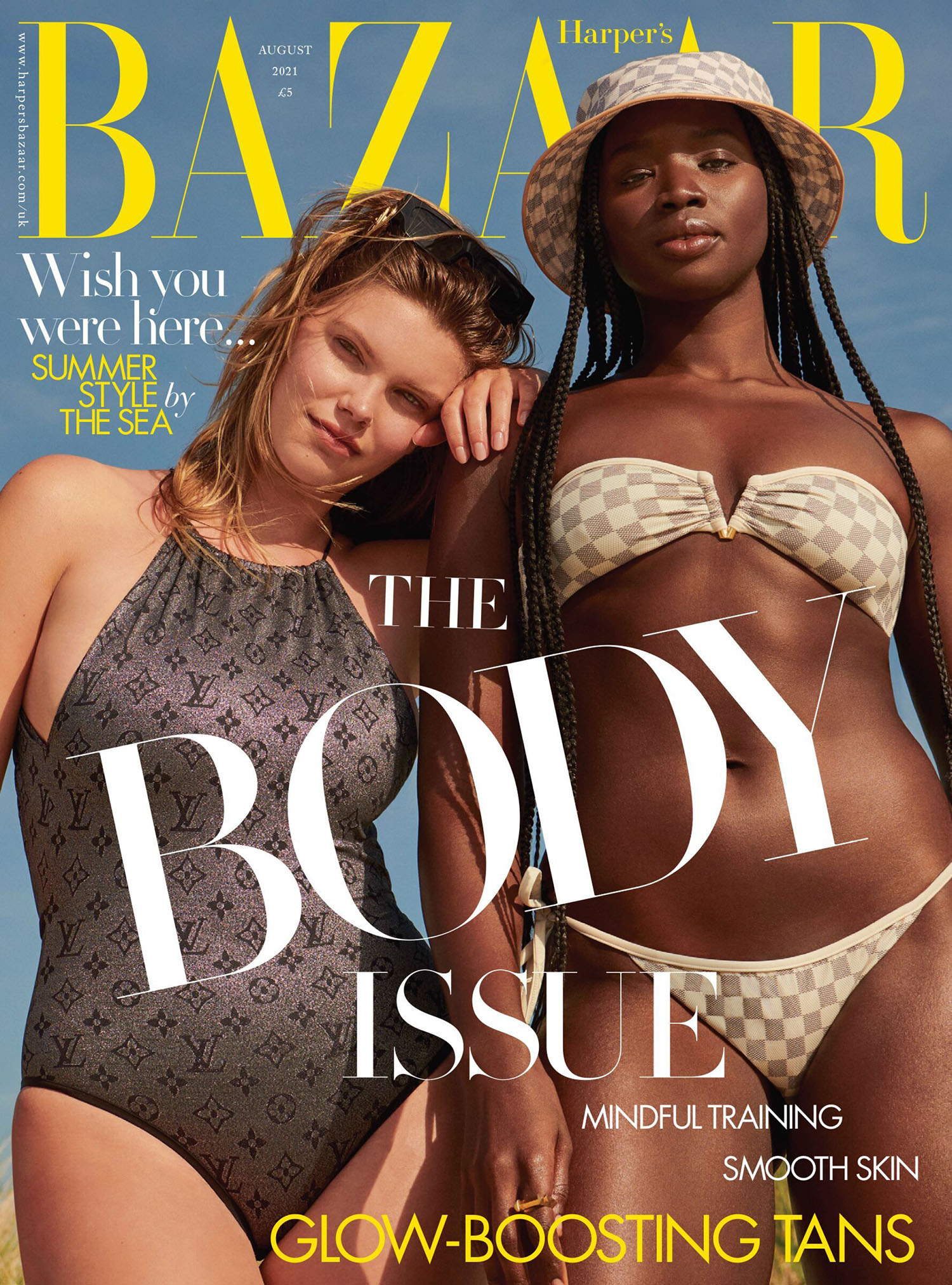 Seynabou Cisse and Molly Constable covers Harper’s Bazaar UK August 2021 by Pamela Hanson