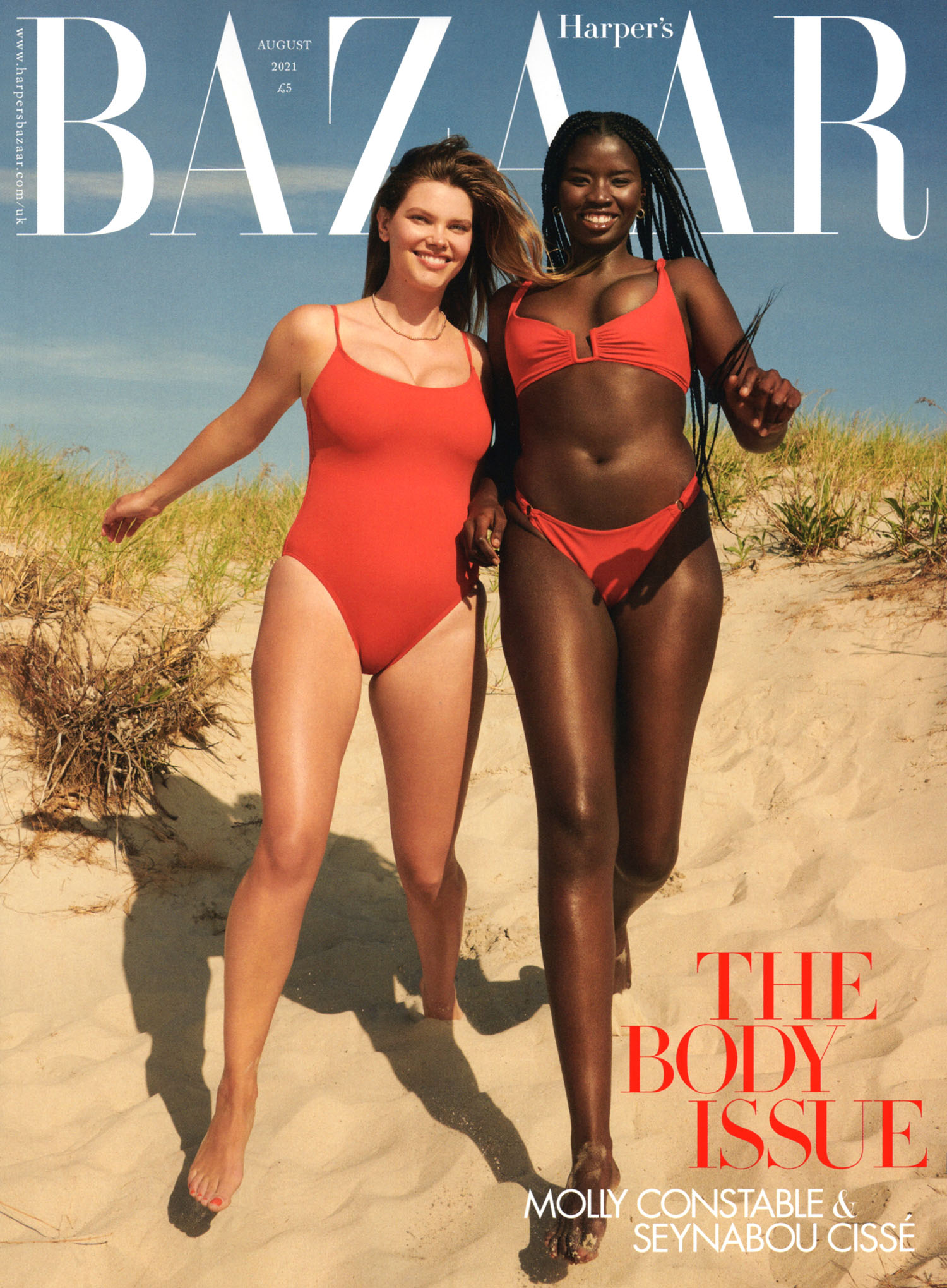 Seynabou Cisse and Molly Constable covers Harper’s Bazaar UK August 2021 by Pamela Hanson