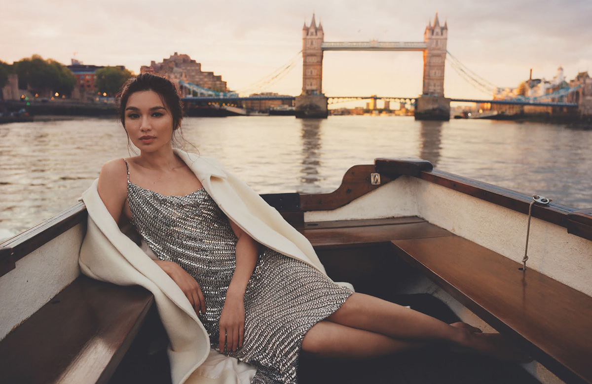Gemma Chan covers British Vogue September 2021 by Hanna Moon