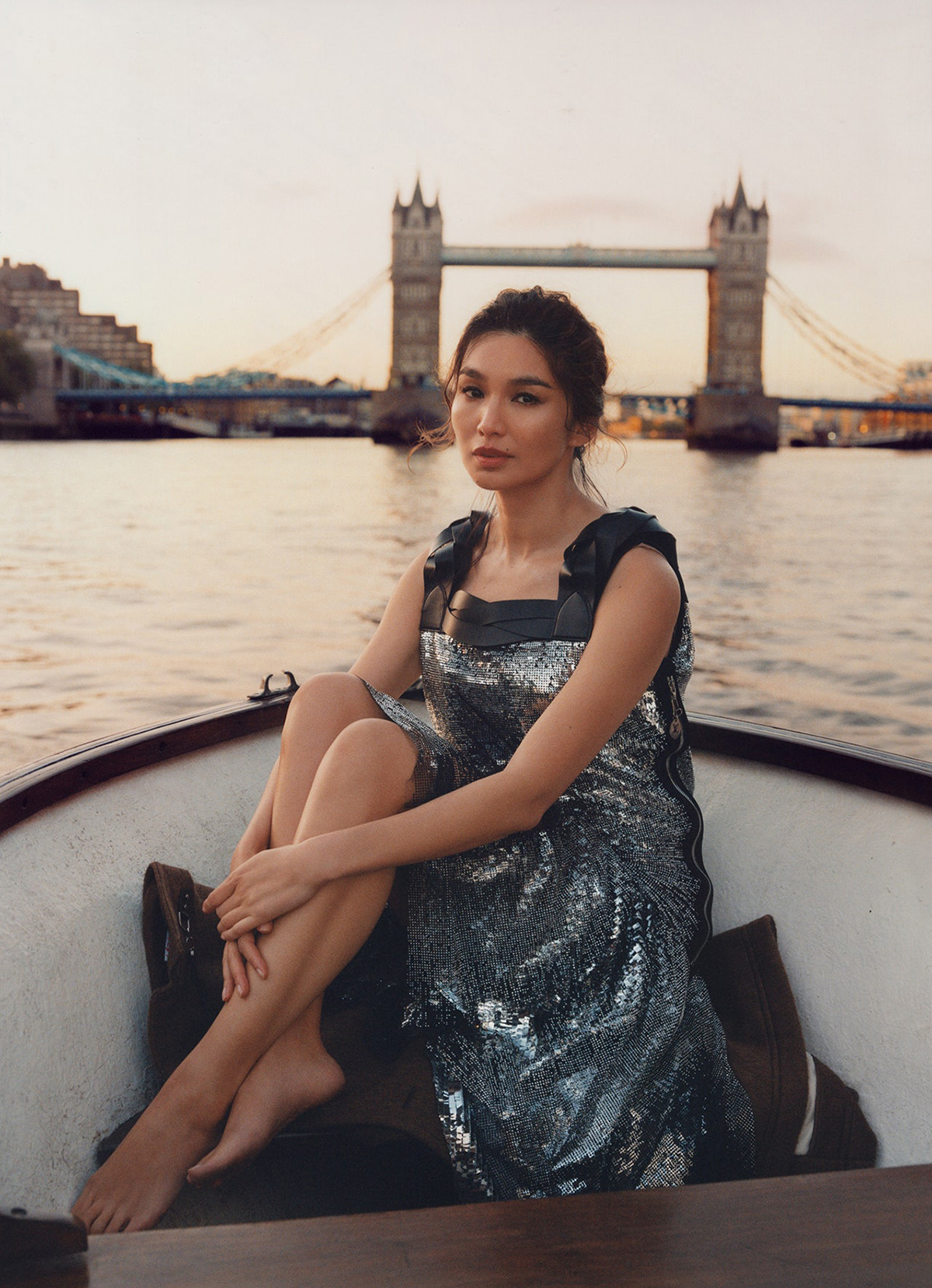 Gemma Chan covers British Vogue September 2021 by Hanna Moon