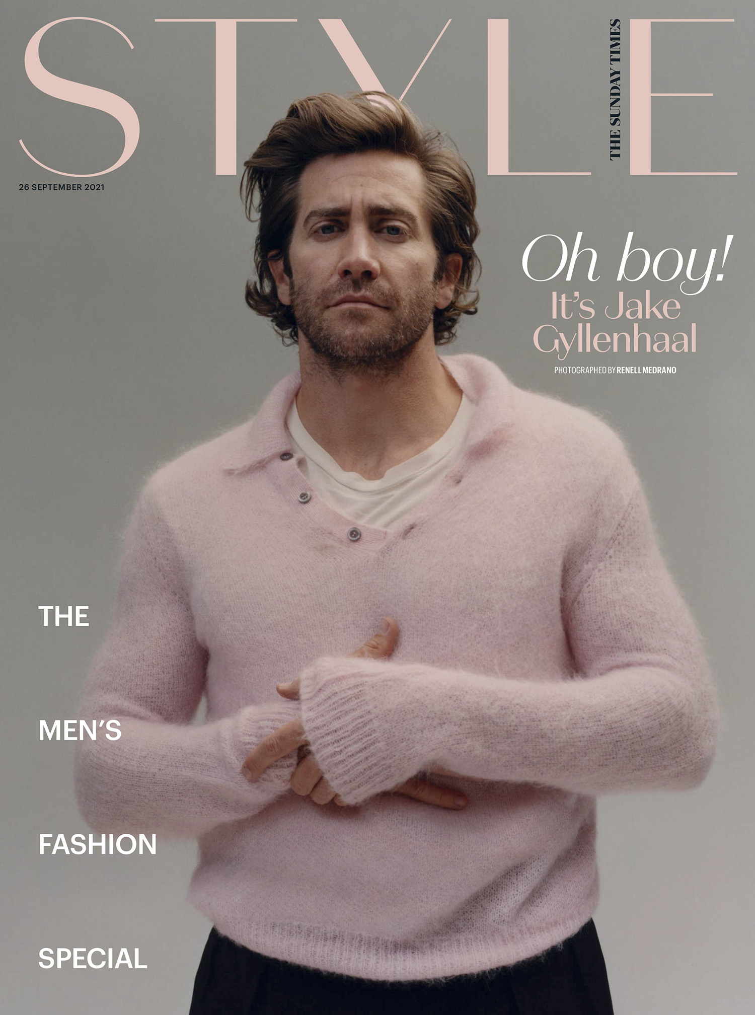 Jake Gyllenhaal covers The Sunday Times Style September 26th, 2021 by Renell Medrano