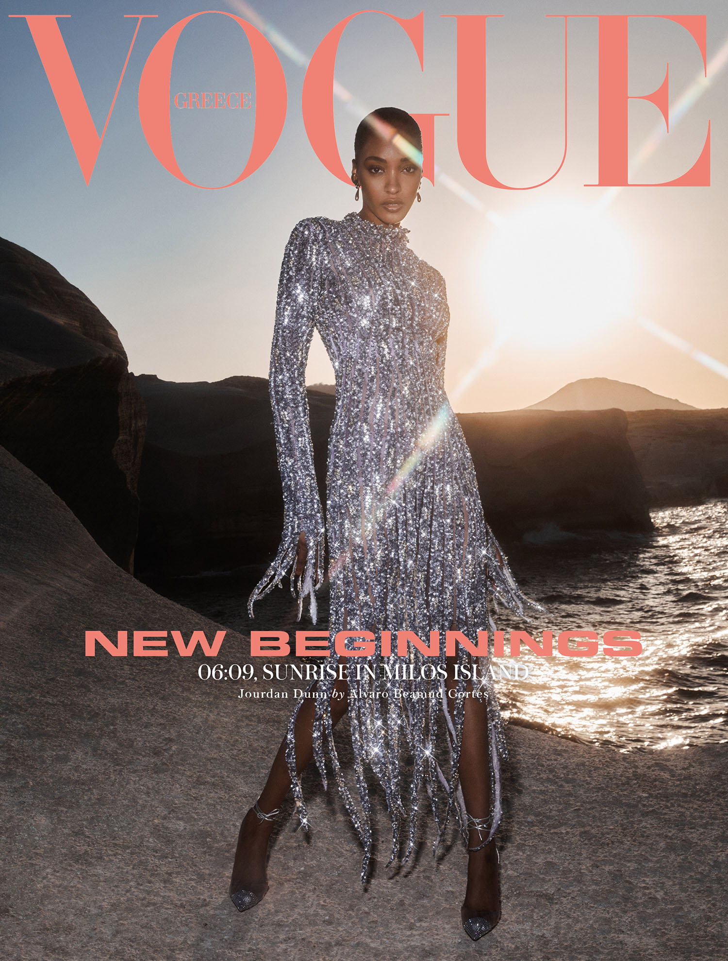 Jourdan Dunn covers Vogue Greece September 2021 by Alvaro Beamud Cortes