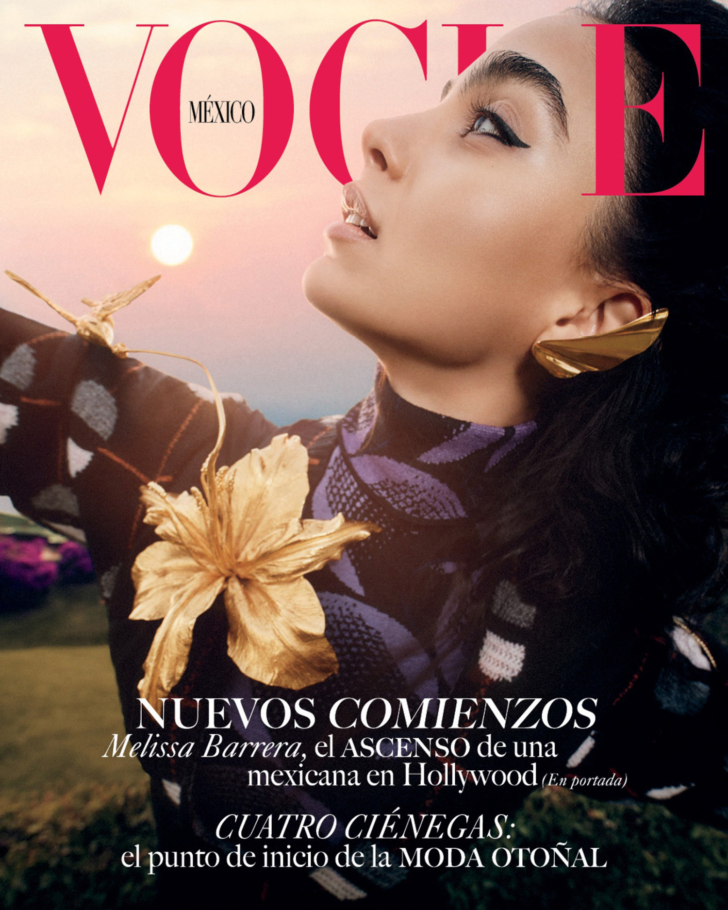 Melissa Barrera covers Vogue Mexico September 2021 by Emma Summerton