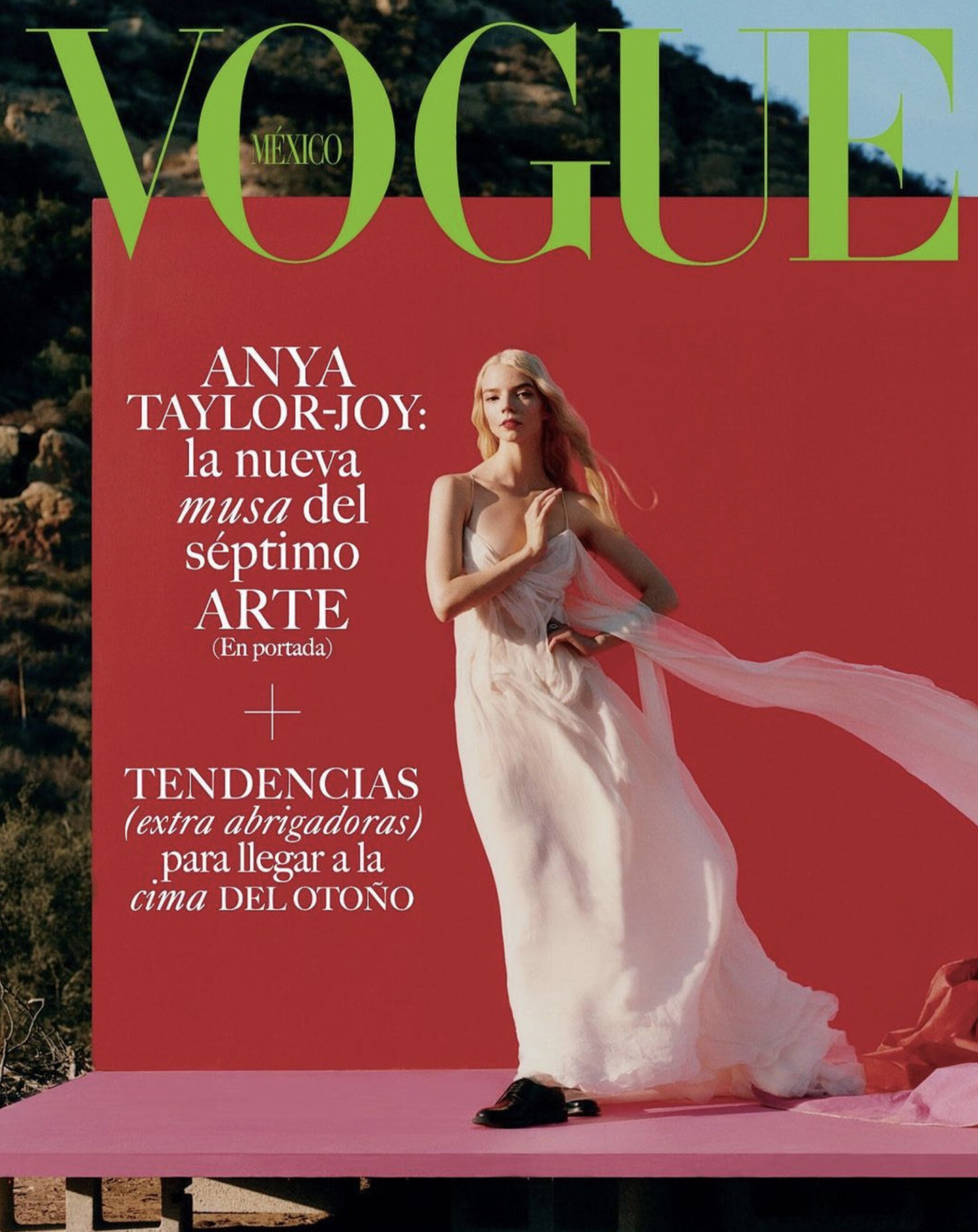 Anya Taylor-Joy covers Vogue Spain, Vogue Mexico & Latin America October 2021 by Camila Falquez