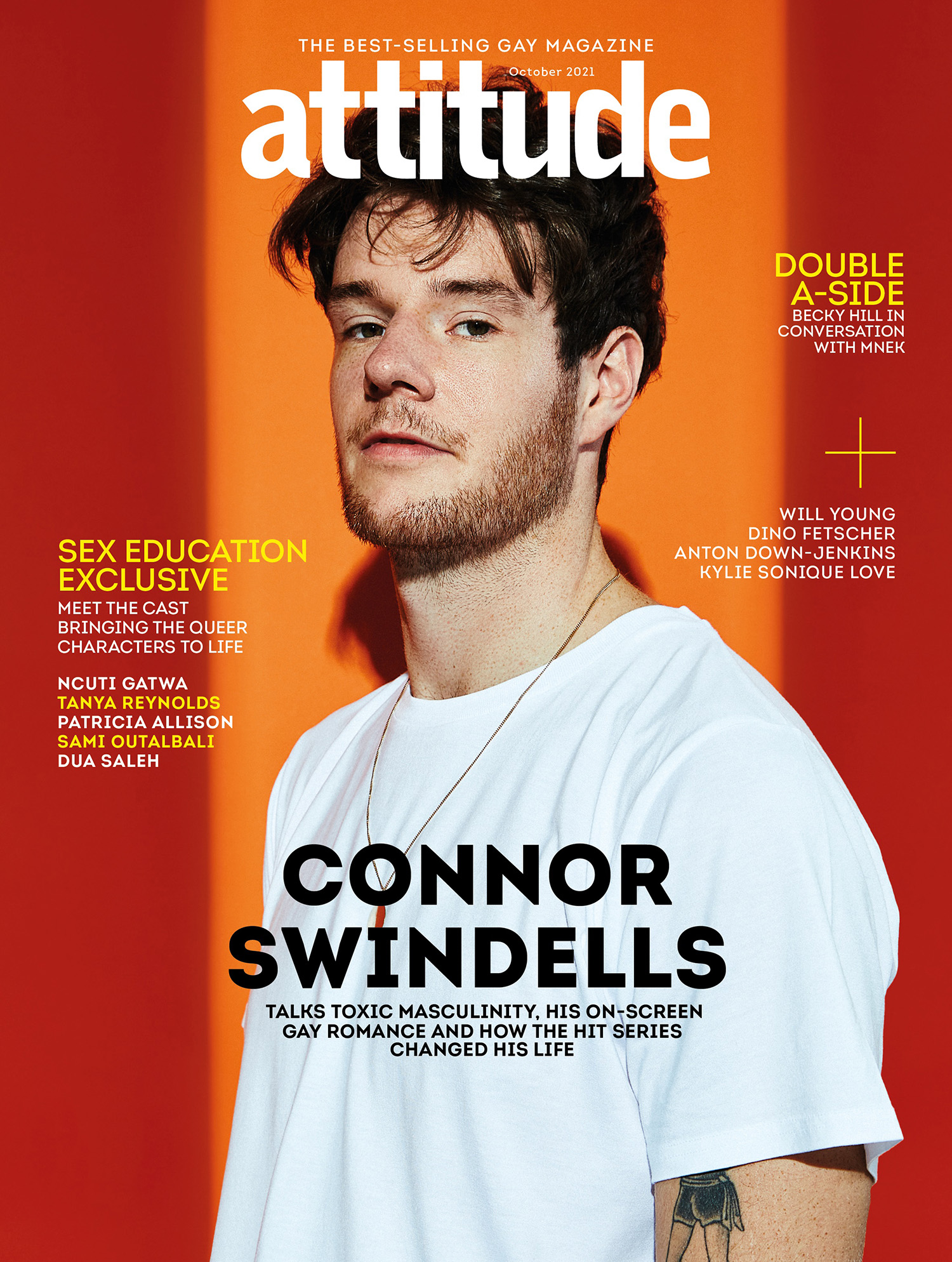 Connor Swindells covers Attitude Magazine October 2021 by Dean Ryan McDaid