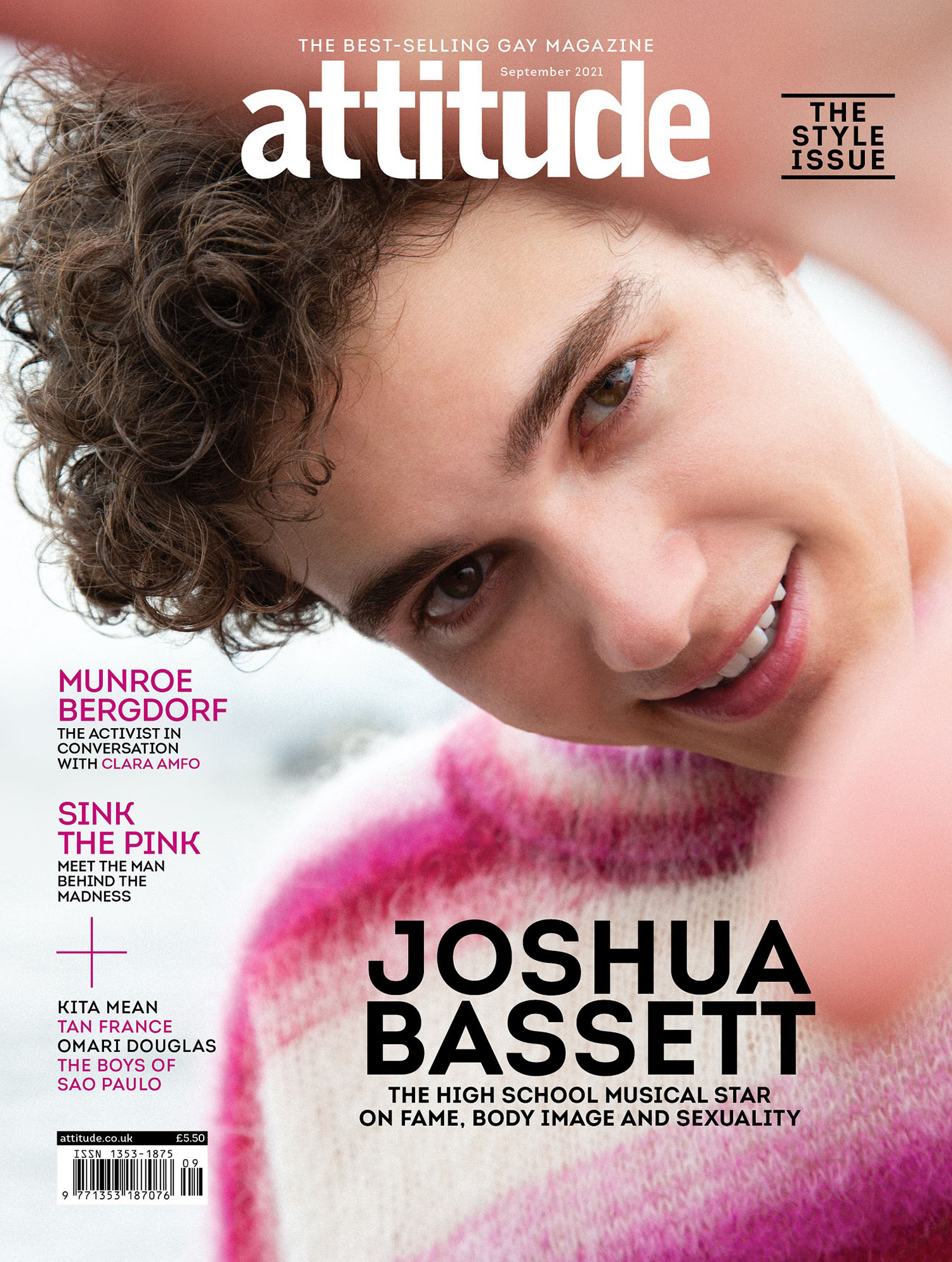 Joshua Bassett covers Attitude Magazine September 2021 by Petros Kouiouris