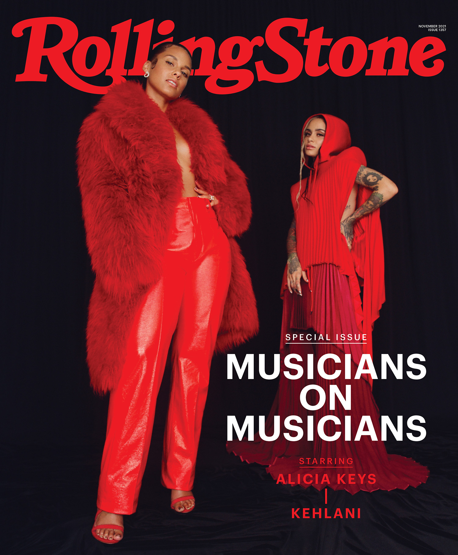 Alicia Keys and Kehlani cover Rolling Stone November 2021 by Kanya Iwana