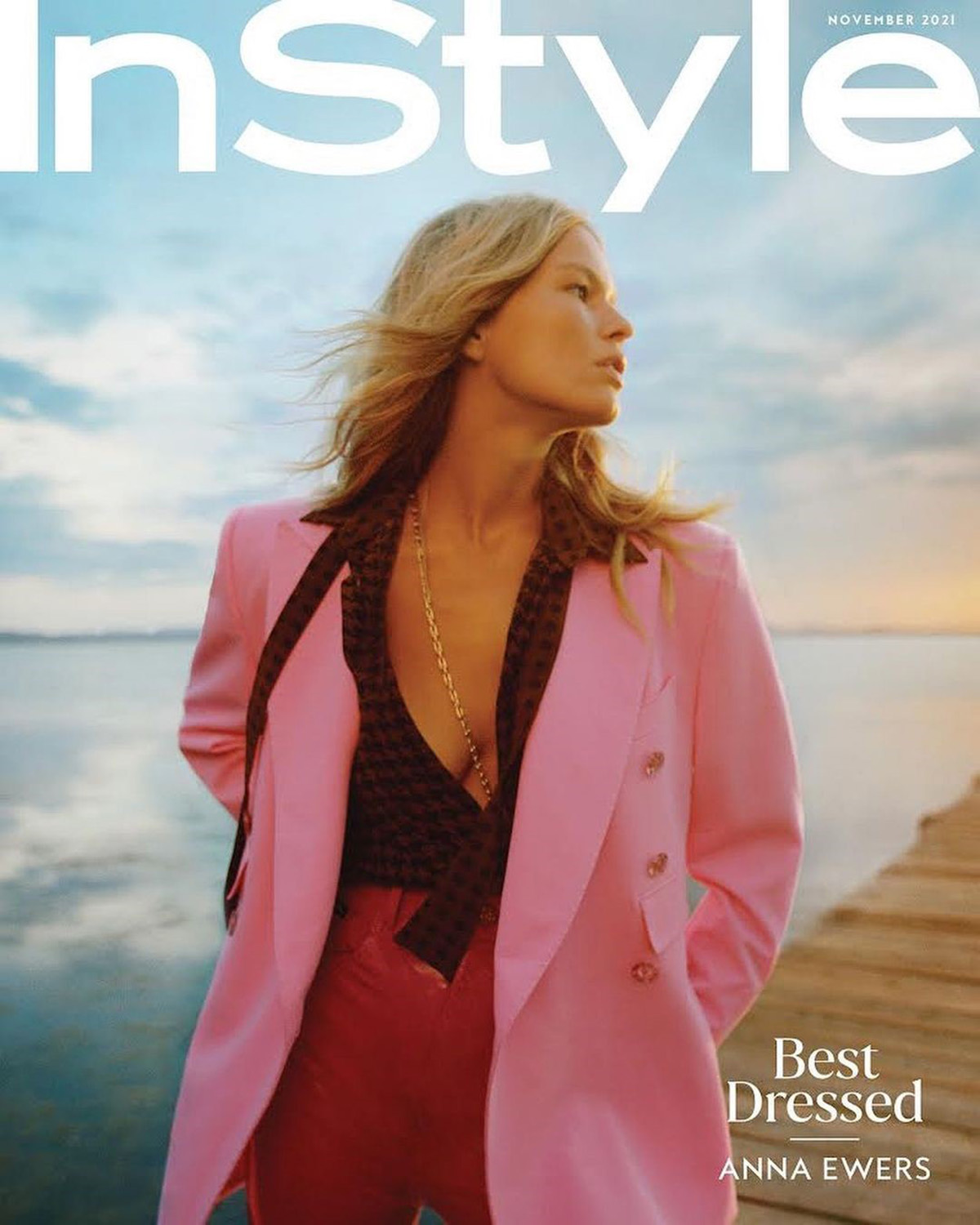 Anna Ewers covers InStyle US November 2021 Digital Edition by Tom Craig