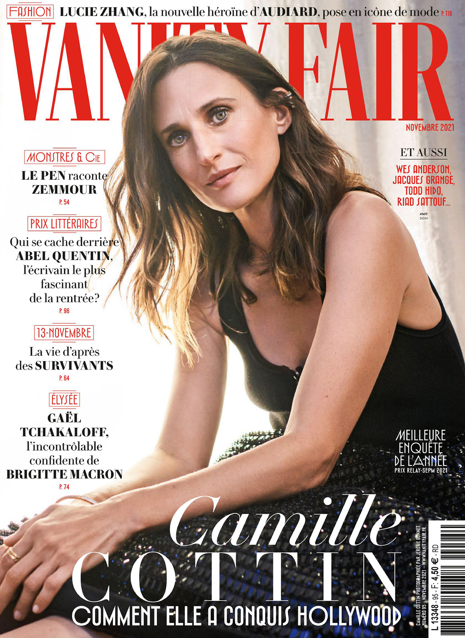 Camille Cottin covers Vanity Fair France November 2021 by Jérôme Bonnet